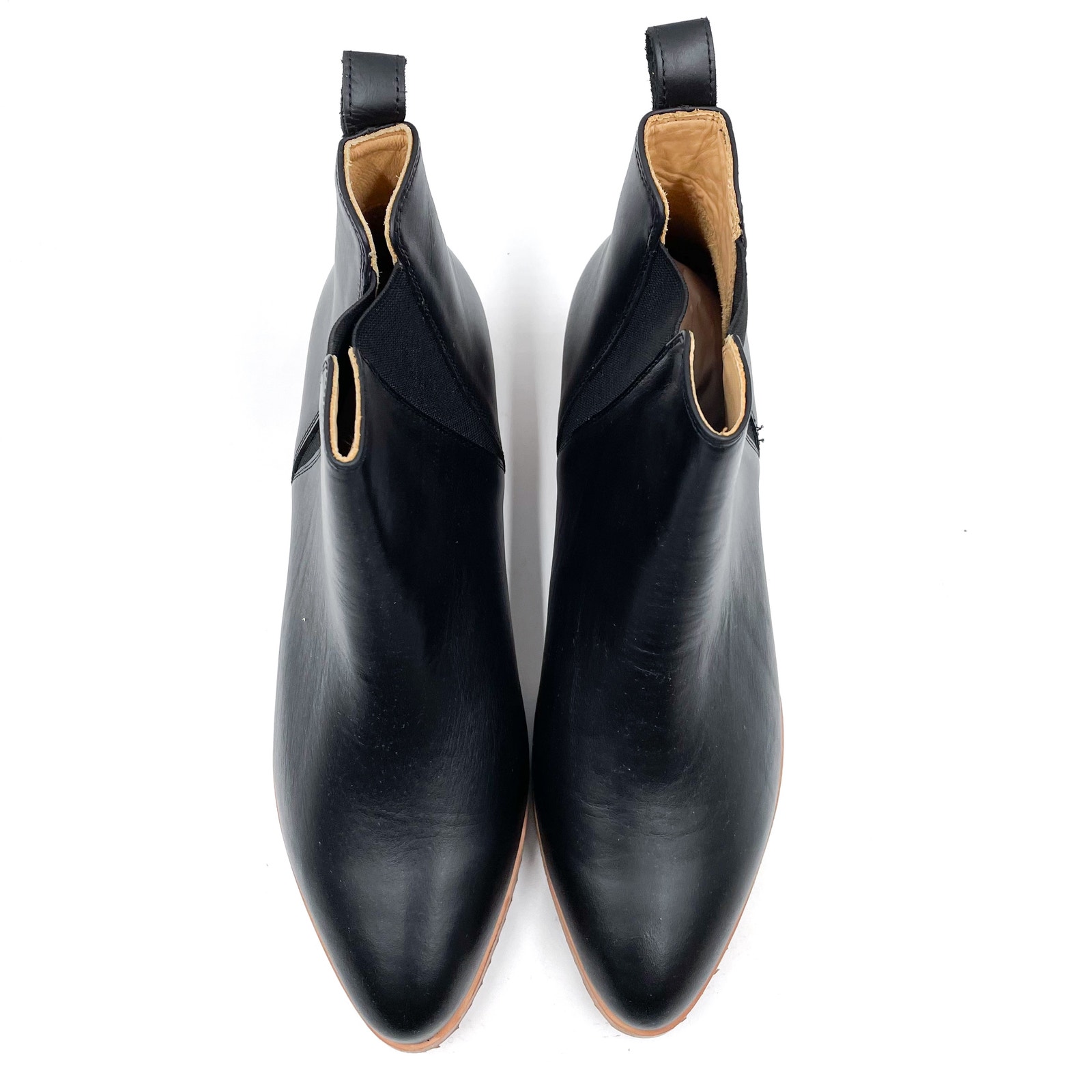Nisolo Everyday Chelsea Boot Black Leather Ankle Block Heel Sz 10 Women's — image 3 of 8